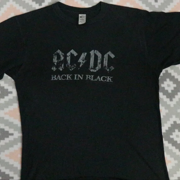 2005 AC/DC Back in Black Tee T-shirt Sz Medium Men Sz LG Women - Picture 2 of 4